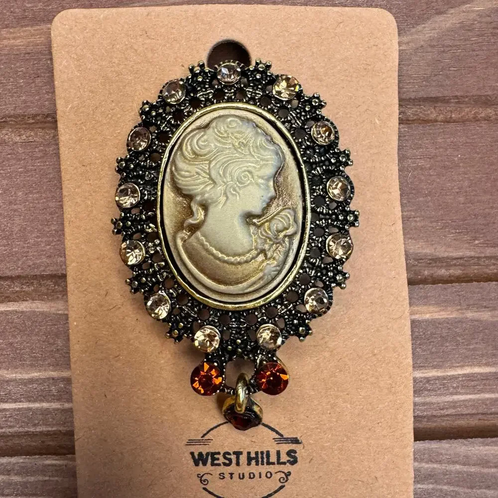 Cameo Pin Silouhette Face Jewelry Brooch Fashion Jewelry FAST SHIP